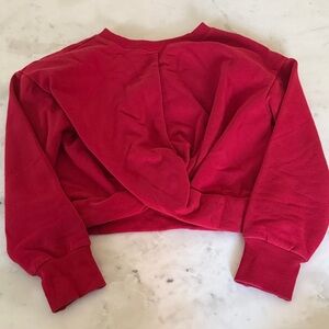 Athleta Girl Bold Red Sweatshirt Top 8-10